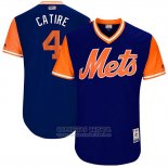 Camiseta Beisbol Hombre New York Mets 2017 Little League World Series Wilmer Flores Azul