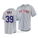 Camiseta Beisbol Hombre New York Mets Edwin Diaz Cool Base Road Gris