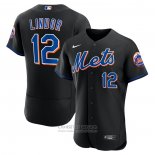 Camiseta Beisbol Hombre New York Mets Francisco Lindor 2022 Alterno Autentico Negro