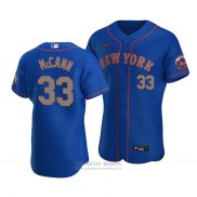 Camiseta Beisbol Hombre New York Mets James Mccann Autentico Alterno Azul