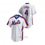 Camiseta Beisbol Hombre New York Mets Jed Lowrie Cooperstown Collection Primera Blanco