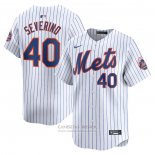 Camiseta Beisbol Hombre New York Mets Luis Severino Primera Limited Blanco