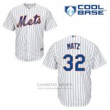 Camiseta Beisbol Hombre New York Mets Steven Matz 32 Blanco Primera Cool Base