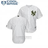 Camiseta Beisbol Hombre New York Yankees 2018 Dia de los Caidos Cool Base Blanco