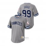 Camiseta Beisbol Hombre New York Yankees Aaron Judge Cooperstown Collection Gris