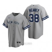 Camiseta Beisbol Hombre New York Yankees Andrew Heaney Replica Road Gris