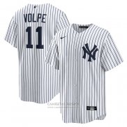 Camiseta Beisbol Hombre New York Yankees Anthony Volpe Primera Replica Blanco