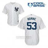 Camiseta Beisbol Hombre New York Yankees Austin Romine 53 Blanco Primera Cool Base