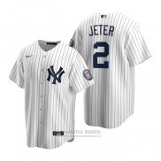 Camiseta Beisbol Hombre New York Yankees Derek Jeter Replica 2020 Blanco