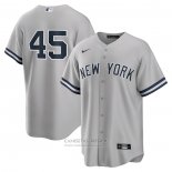 Camiseta Beisbol Hombre New York Yankees Gerrit Cole Road Replica Gris