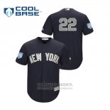 Camiseta Beisbol Hombre New York Yankees Jacoby Ellsbury 2019 Entrenamiento de Primavera Alterno Cool Base Azul