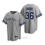 Camiseta Beisbol Hombre New York Yankees Jonathan Davis Replica Road Gris