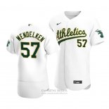 Camiseta Beisbol Hombre Oakland Athletics J.b. Wendelken Autentico Primera Blanco