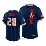 Camiseta Beisbol Hombre Oakland Athletics Matt Olson 2021 All Star Replica Azul