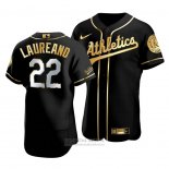 Camiseta Beisbol Hombre Oakland Athletics Ramon Laureano Golden Edition Autentico Negro