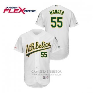 Camiseta Beisbol Hombre Oakland Athletics Sean Manaea 150th Aniversario Patch Autentico Flex Base Blanco