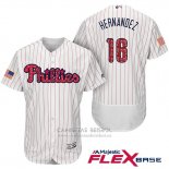 Camiseta Beisbol Hombre Philadelphia Phillies 2017 Estrellas y Rayas Cesar Hernandez Blanco Flex Base