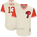 Camiseta Beisbol Hombre Philadelphia Phillies 2017 Little League World Series Frojody Galvis Tan