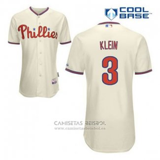 Camiseta Beisbol Hombre Philadelphia Phillies Chuck Klein 3 Crema Alterno Cool Base