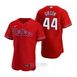 Camiseta Beisbol Hombre Philadelphia Phillies Kyle Gibson Autentico Alterno Rojo