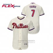Camiseta Beisbol Hombre Philadelphia Phillies Maikel Franco Flex Base Crema