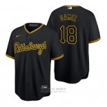Camiseta Beisbol Hombre Pittsburgh Pirates Ben Gamel Replica Negro