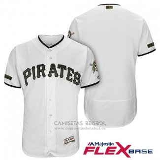 Camiseta Beisbol Hombre Pittsburgh Pirates Blanco 2018 Primera Alterno Flex Base