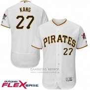 Camiseta Beisbol Hombre Pittsburgh Pirates Jung Ho Kang Blanco Flex Base Autentico Collection