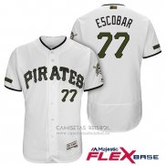 Camiseta Beisbol Hombre Pittsburgh Pirates Luis Escobar Blanco 2018 Primera Alterno Flex Base