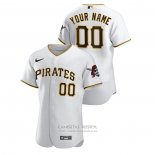 Camiseta Beisbol Hombre Pittsburgh Pirates Personalizada Authentic Blanco