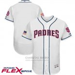 Camiseta Beisbol Hombre San Diego Padres 2017 Estrellas y Rayas Blanco Flex Base