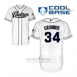 Camiseta Beisbol Hombre San Diego Padres Andrew Cashner 34 Blanco Primera Cool Base