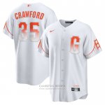 Camiseta Beisbol Hombre San Francisco Giants Brandon Crawford City Connect Replica Blanco Camiseta Beisbol Hombre San Francisco Giants Brandon Crawford City Connect Replica Blanco