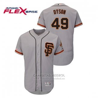 Camiseta Beisbol Hombre San Francisco Giants Sam Dyson Autentico Flex Base Gris