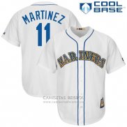 Camiseta Beisbol Hombre Seattle Mariners Edgar Martinez Blanco Cool Base