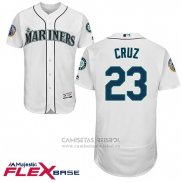 Camiseta Beisbol Hombre Seattle Mariners Nelson Cruz Blanco Ken Griffey Retirojo Flex Base