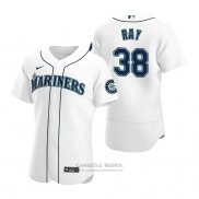 Camiseta Beisbol Hombre Seattle Mariners Robbie Ray Autentico Primera Blanco