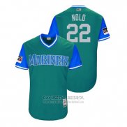 Camiseta Beisbol Hombre Seattle Mariners Robinson Cano 2018 LLWS Players Weekend Nolo Verde