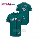 Camiseta Beisbol Hombre Seattle Mariners Wade Leblanc 150th Aniversario Patch Autentico Flex Base Verde