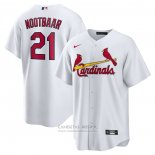 Camiseta Beisbol Hombre St. Louis Cardinals Adam Wainwright 2019 Postemporada Flex Base Blanco