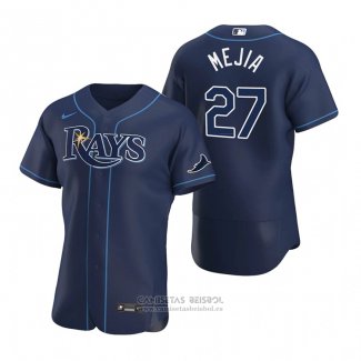 Camiseta Beisbol Hombre Tampa Bay Rays Francisco Mejia Autentico Alterno Azul