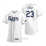 Camiseta Beisbol Hombre Tampa Bay Rays Nelson Cruz Autentico Primera Blanco