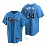 Camiseta Beisbol Hombre Tampa Bay Rays Nick Bitsko Replica 2020 Azul