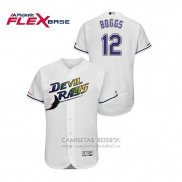Camiseta Beisbol Hombre Tampa Bay Rays Wade Boggs Turn Back The Clock Flex Base Blanco