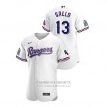 Camiseta Beisbol Hombre Texas Rangers Joey Gallo Autentico 2020 Primera Blanco