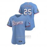 Camiseta Beisbol Hombre Texas Rangers Jose Leclerc Autentico 2020 Alterno Azul