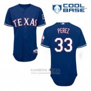 Camiseta Beisbol Hombre Texas Rangers Martin Perez 33 Azul Alterno Cool Base
