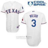 Camiseta Beisbol Hombre Texas Rangers Russell Wilson 3 Blanco Primera Cool Base