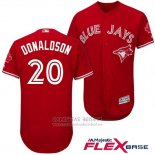 Camiseta Beisbol Hombre Toronto Blue Jays 20 Josh Donaldson Scarlet 2017 Flex Base