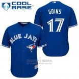 Camiseta Beisbol Hombre Toronto Blue Jays Ryan Goins 17 Azul Alterno Cool Base